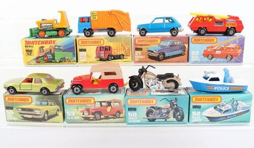 Eight Matchbox Lesney Superfast Boxed Models