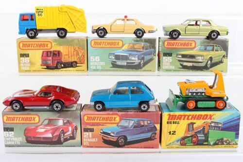 Six Matchbox Lesney Superfast Boxed Models