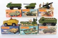 Six Matchbox Lesney Superfast Military Boxed Models