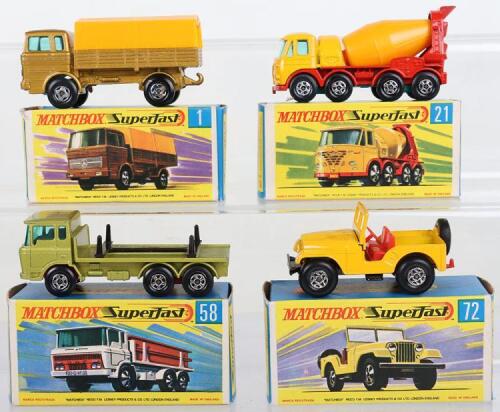 Four Boxed Matchbox Lesney Superfast Commercial Models