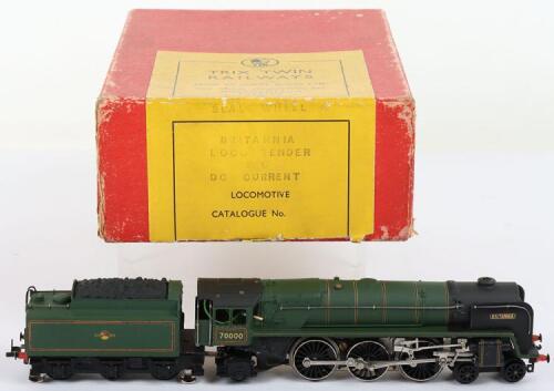 Trix Twin 00 gauge boxed Britannia locomotive and tender