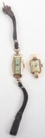 Two 18ct gold cased wristwatches