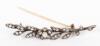 A diamond and pearl stylised leaf brooch - 3