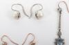 A pair of gold (unmarked) and amethyst drop earrings - 2