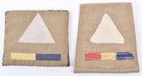 2x WW2 Tropical 1st Division Slip-on Combination Insignias