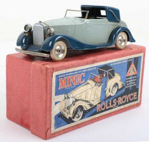 Scarce Tri-ang Minic 50ME Pre War Rolls Royce Sedanca with Electric headlights