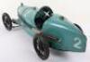 A Scarce Turquoise 1930’s CIJ (France) Alfa Romeo P2 Clockwork Racing Car - 6