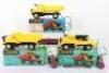 Three Lincoln International Empire Made Plastic Euclid Dump Trucks