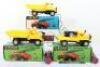 Three Lincoln International Empire Made Plastic Euclid Dump Trucks - 2