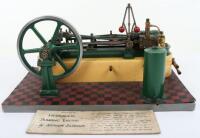 A single cylinder live steam horizontal hydraulic pumping engine, made by Arthur Elphick,