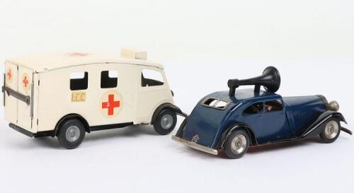 Tri-ang Minic Traffic Control car and Ambulance