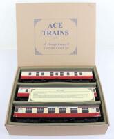 Boxed Ace Trains 0 gauge The Elizabethan three coach set