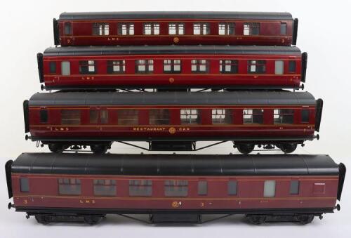 Four Exley 0 gauge K6 LMS bogie Passenger coaches