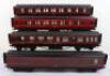 Four Exley 0 gauge K6 LMS bogie Passenger coaches - 2