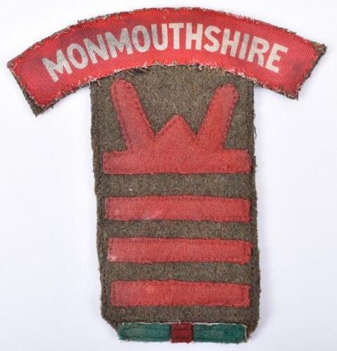 53rd (Welch) Division 160th Infantry Brigade 2nd Battalion Monmouthshire Regiment Battle Dress Combination Insignia