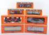 Collection of boxed Lionel 0 gauge wagons and track side accessories, 1980s/90s