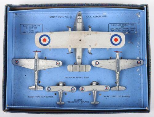 Dinky Toys Pre War Aeroplanes Gift Set 61