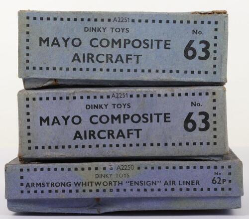 Three Boxed Dinky Toys Pre War Aircraft