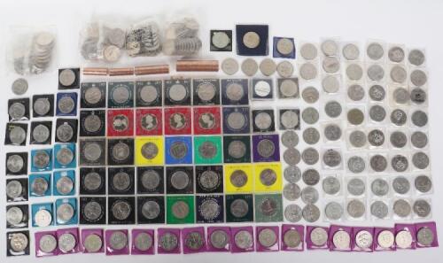 A large quantity of mainly British commemorative crowns