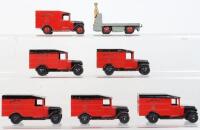 Six Post War Dinky Toys 31b Royal Mail Vans