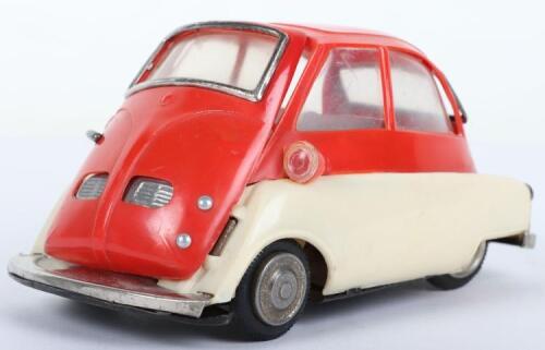 Rare Empire made tin and plastic friction driven Isetta Bubble car