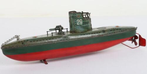 Arnold tinplate clockwork U29 Submarine