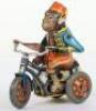 Arnold tinplate clockwork Monkey riding a Trike, made in Germany US zone