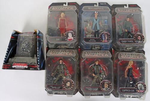 Seven Battlestar Galactica Action Figures