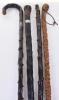 4x assorted knobbly walking sticks - 2