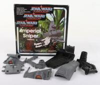 Scarce Vintage Boxed Star Wars The Power of The Force Tri Logo Imperial Sniper Vehicle