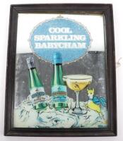 A vintage Baby Sham mirrored sign