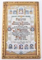 An unusual and unique hand painted Masonic presentation gift