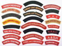 Grouping of Cloth Regimental Shoulder Titles