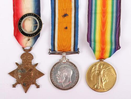 Great War 1914-15 Star Medal Trio 1st/4th Battalion Hampshire Regiment Who Died of Heat Stroke Three Months After Arriving in Mesopotamia