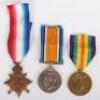 Great War 1914-15 Star Medal Trio Awarded to a Private in the 8th Battalion Seaforth Highlanders Who Was Discharged Due to Wounds in July 1916