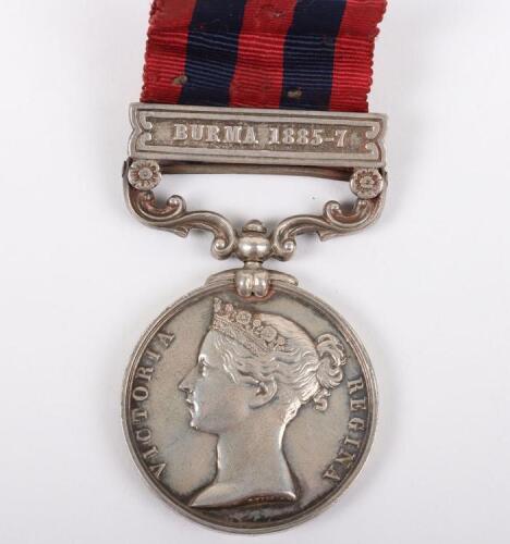 Indian General Service Medal to the Scottish Division Royal Artillery for the Third Burmese War