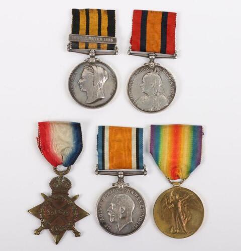 Royal Navy Campaign Medal Group of Five Covering Service in Two African Campaigns and the Great War