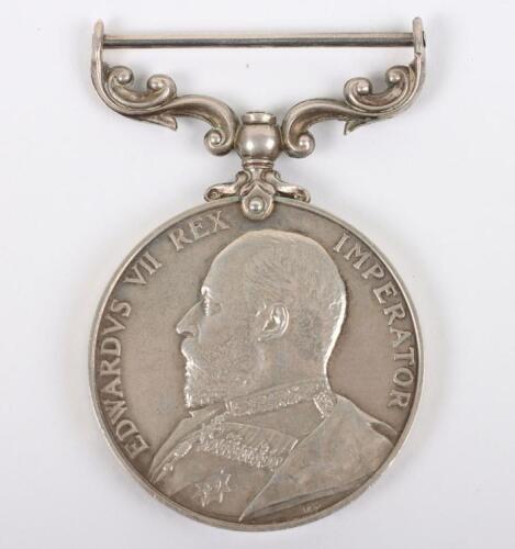 Edward VII Army Long Service and Good Conduct Medal to a Drummer in the Devon Regiment