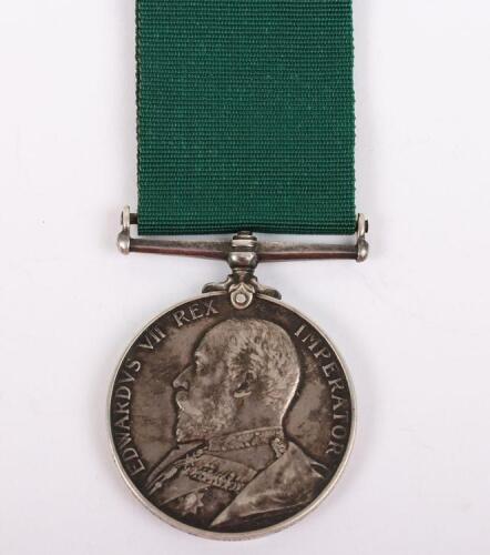 Rare Edwardian Volunteer Long Service Medal to a Cyclist in the 2nd Volunteer Battalion Hampshire Regiment