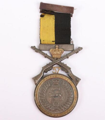 An Impressive 1928 Rifle Shooting Medallion to the 37th (North Hampshire) Regiment,