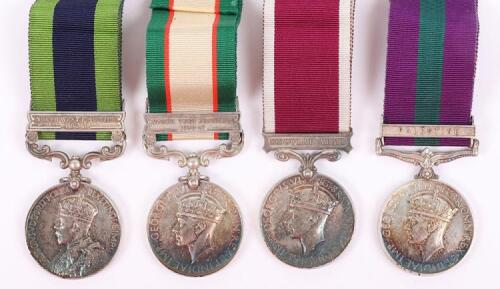 Hampshire Regiment Long Service Medal Group of 4 Covering 3 Inter War Conflicts