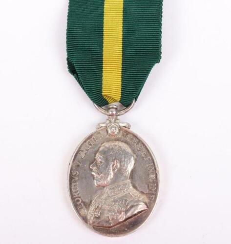 George V Territorial Force Efficiency Medal to the 9th (Cyclist) Battalion Hampshire Regiment