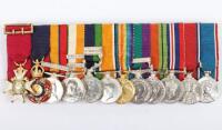 An Impressive Group of 12 Miniature Medals Covering Over 40 Years of Service to the Armed Forces