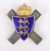 Rare Jersey Militia Officers Field Service Cap Badge