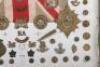 Impressive Victorian Display Board of British Regimental Badges - 4