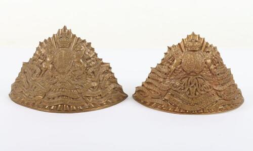 2x British Other Ranks Lance Cap Plates