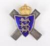 Rare Jersey Militia Officers Field Service Cap Badge - 5