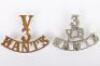 2x 3rd Volunteer Battalion Hampshire Regiment Shoulder Titles