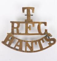 Rare Great War Territorial Royal Flying Corps Hampshire Shoulder Title