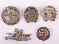 5x Hallmarked Silver Hampshire Regiment Sweetheart Brooches